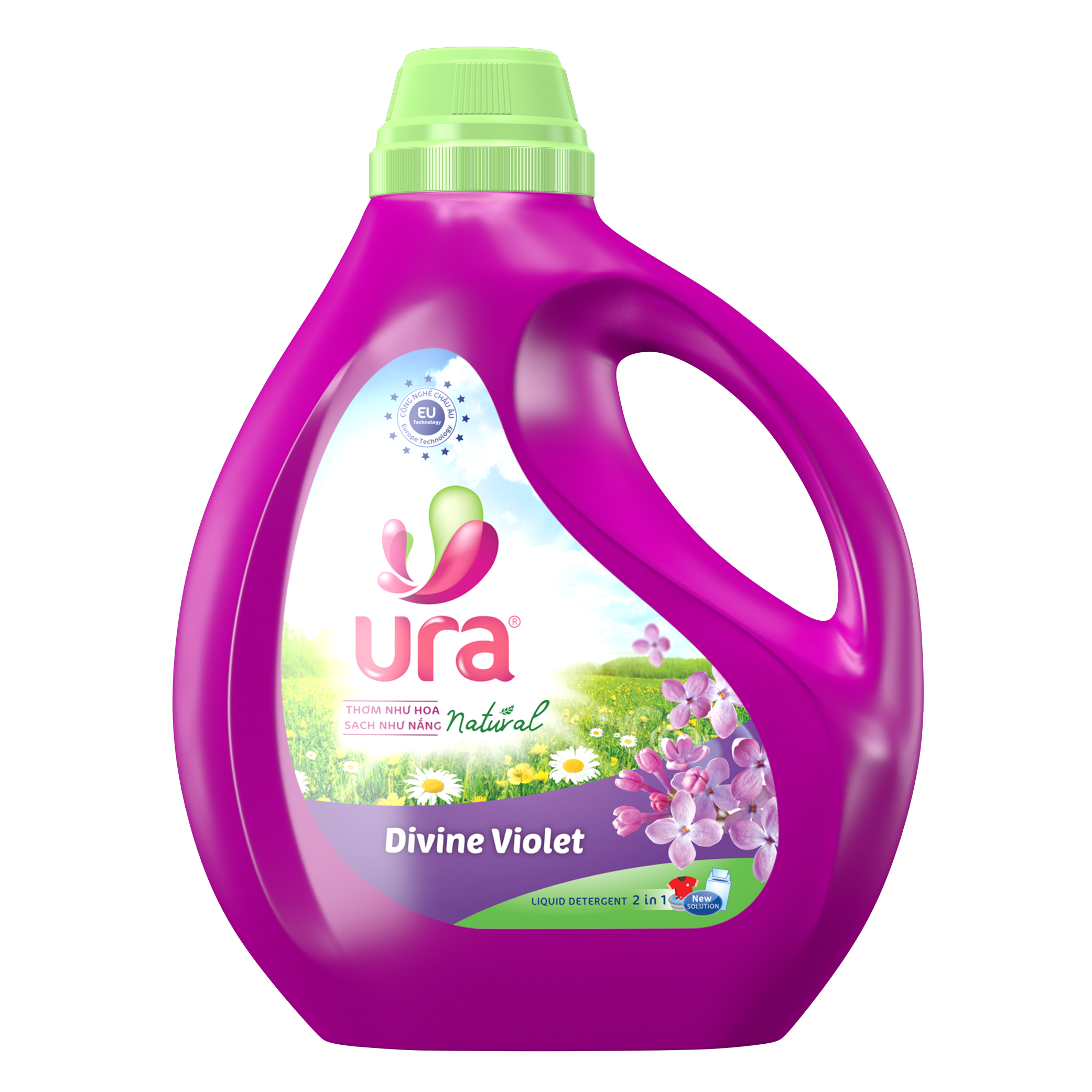 Nước giặt xả URA - hương tím (3000 ml)