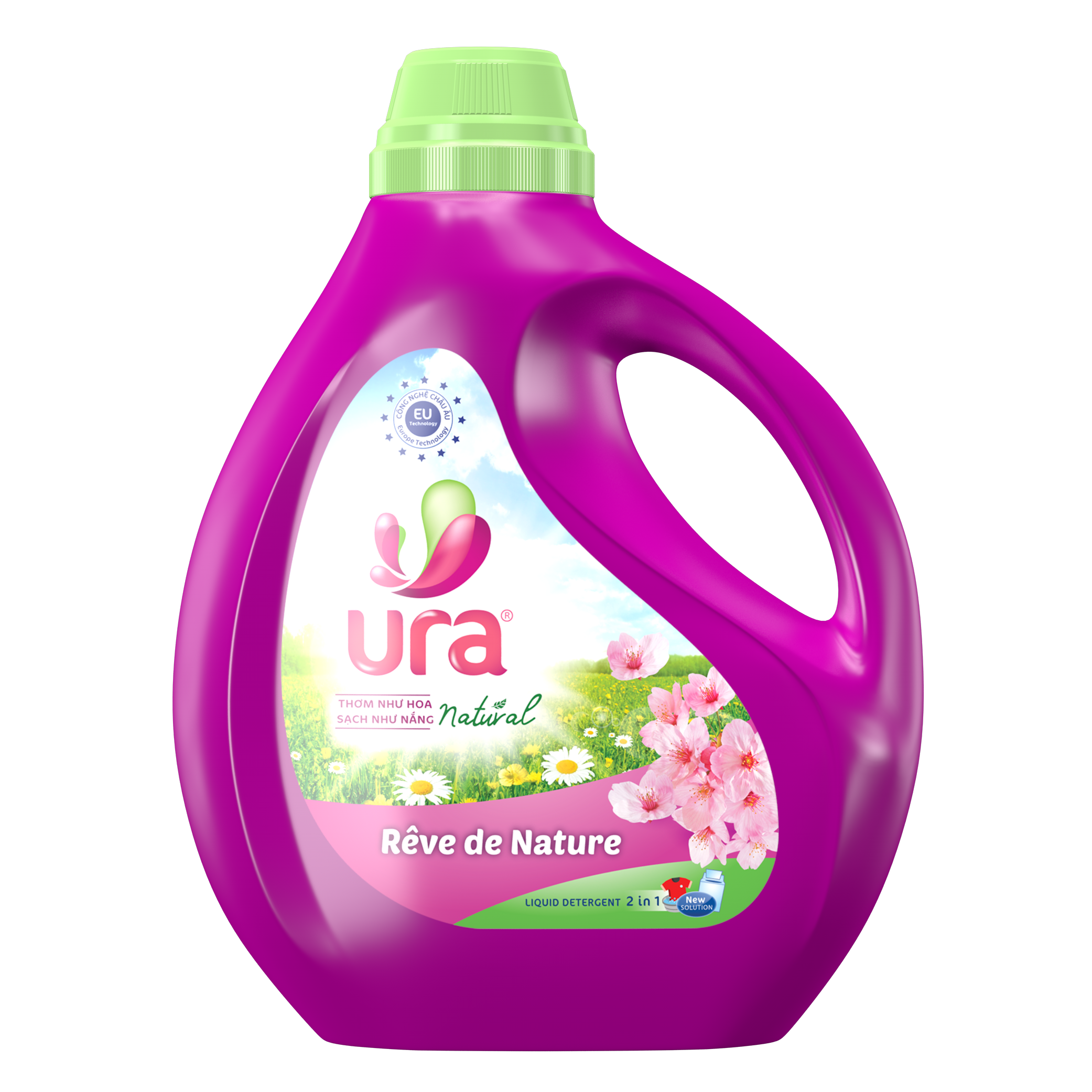 Nước giặt xả URA - hương Hồng (3000 ml)
